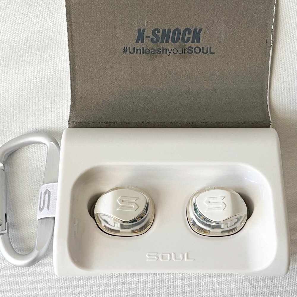 SOUL X-Shock True Wireless Bluetooth Earbuds Earphones White